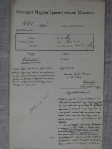 Radisics Jenőnek, az Országos Magyar Iparművészeti Múzeum igazgatójának levéltervezete Kovács Lajos ev. ref. lelkésznek 1.