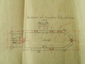 A barátosi református templom alaprajza A barátosi református templom alaprajza